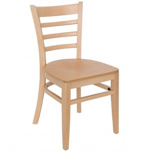 BFM Seating Berkeley Natural Beechwood Ladder Back Side Chair with Veneer Wood Seat BFM Seating Berkeley Natural Beechwood Ladder Back Side Chair with Veneer Wood Seat