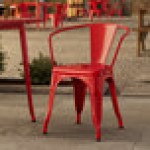 Lancaster Table & Seating Alloy Ruby Red Outdoor Arm Chair Lancaster Table & Seating Alloy Ruby Red Outdoor Arm Chair