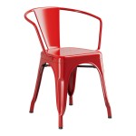 Lancaster Table & Seating Alloy Ruby Red Outdoor Arm Chair Lancaster Table & Seating Alloy Ruby Red Outdoor Arm Chair
