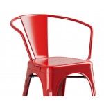 Lancaster Table & Seating Alloy Ruby Red Outdoor Arm Chair Lancaster Table & Seating Alloy Ruby Red Outdoor Arm Chair