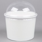 Choice 8 / 12 oz. Clear Round Dome Frozen Yogurt Lid With No Hole - 1,000/Case