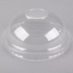 Choice 8 / 12 oz. Clear Round Dome Frozen Yogurt Lid With No Hole - 1,000/Case