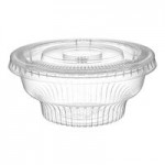 Choice 8 / 12 oz. Clear Round Dome Frozen Yogurt Lid With No Hole - 1,000/Case