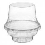 Choice 8 / 12 oz. Clear Round Dome Frozen Yogurt Lid With No Hole - 1,000/Case