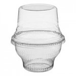 Choice 8 / 12 oz. Clear Round Dome Frozen Yogurt Lid With No Hole - 1,000/Case