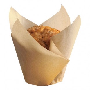 Hoffmaster Unbleached Natural Tulip Baking Cup 2 1/4 Hoffmaster Unbleached Natural Tulip Baking Cup 2 1/4