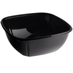 Fineline 15160L-BK Super Bowl Plus 160 oz. Black Extra Large Square PET Plastic Bowl - 5/Pack Fineline 15160L-BK Super Bowl Plus 160 oz. Black Extra Large Square PET Plastic Bowl - 5/Pack