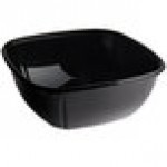 Fineline 15160L-BK Super Bowl Plus 160 oz. Black Extra Large Square PET Plastic Bowl - 5/Pack Fineline 15160L-BK Super Bowl Plus 160 oz. Black Extra Large Square PET Plastic Bowl - 5/Pack