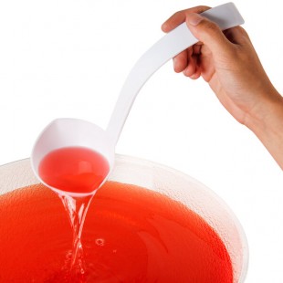Fineline 3305-WH Platter Pleasers 5 oz. White Plastic Punch / Serving Disposable Ladle - 48/Case