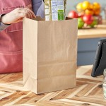 Choice Heavy Duty 20 lb. Shorty Heavy-Duty Natural Kraft Paper Bag - 400/Case Choice Heavy Duty 20 lb. Shorty Heavy-Duty Natural Kraft Paper Bag - 400/Case