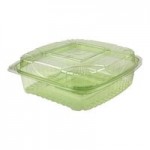 Eco-Products Veridian 8 oz. Compostable Round Green PLA Plastic Deli Container - 500/Case Eco-Products Veridian 8 oz. Compostable Round Green PLA Plastic Deli Container - 500/Case