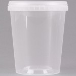 32 oz. Clear Tamper Resistant Tamper-Evident Safe Lock Deli Container with Lid - 50/Case 32 oz. Clear Tamper Resistant Tamper-Evident Safe Lock Deli Container with Lid - 50/Case
