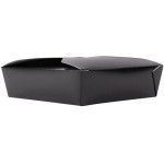 Fold-Pak 05BPBLACKM Bio-Pak Black Microwavable Paper #5 Take-Out Containers 8 1/2