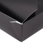Fold-Pak 05BPBLACKM Bio-Pak Black Microwavable Paper #5 Take-Out Containers 8 1/2