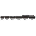 Fold-Pak 05BPBLACKM Bio-Pak Black Microwavable Paper #5 Take-Out Containers 8 1/2