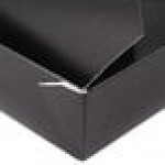 Fold-Pak 05BPBLACKM Bio-Pak Black Microwavable Paper #5 Take-Out Containers 8 1/2