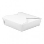 Fold-Pak 05BPBLACKM Bio-Pak Black Microwavable Paper #5 Take-Out Containers 8 1/2