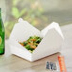Choice White Microwavable Folded Paper #2 Take-Out Container 7 3/4 Choice White Microwavable Folded Paper #2 Take-Out Container 7 3/4