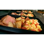 Pactiv Newspring OC08B 8 oz. Black VERSAtainer Oval Microwavable Container With Lid - 150/Case