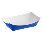 #100 1 lb. Solid Blue Paper Food Tray - 1,000/Case #100 1 lb. Solid Blue Paper Food Tray - 1,000/Case