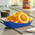 #100 1 lb. Solid Blue Paper Food Tray - 1,000/Case #100 1 lb. Solid Blue Paper Food Tray - 1,000/Case