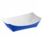 #100 1 lb. Solid Blue Paper Food Tray - 1,000/Case #100 1 lb. Solid Blue Paper Food Tray - 1,000/Case