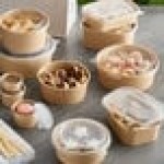Choice 16-32 oz. Round PET Take-Out Lid - 50/Pack