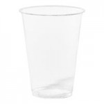 Tossware Natural 6 oz. Customizable Plant-Based PLA Plastic Rounded Bottom Arc 96 mm Cold Cup - 1,000/Case