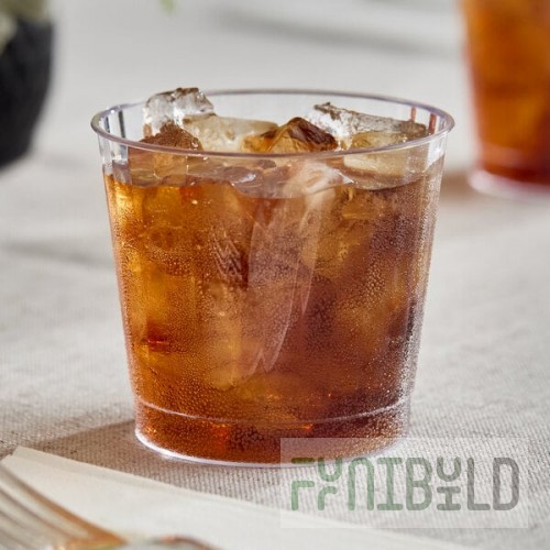 Fineline Renaissance 2409 9 oz. Clear Hard Plastic Crystal Tumbler - 240/Case