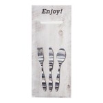 Dinex Woodgrain Enjoy Paper Cutlery Caddy with Napkin - 520/Case Dinex Woodgrain Enjoy Paper Cutlery Caddy with Napkin - 520/Case