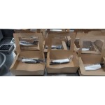 Choice Medium Weight Black Wrapped Polypropylene Plastic Cutlery Set with Napkin - 500/Case
