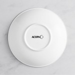 Acopa Cordelia 38 oz. Bright White Embossed Coupe Porcelain Bowl - Sample Acopa Cordelia 38 oz. Bright White Embossed Coupe Porcelain Bowl - Sample