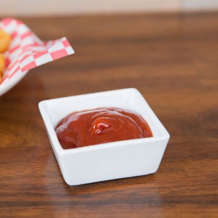 CAC F-BW3 Fortune 4 oz. Square China Bowl - 48/Case CAC F-BW3 Fortune 4 oz. Square China Bowl - 48/Case