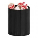 Cal-Mil 100 oz. Black Ribbed Melamine Crock / Condiment Jar 24020-5-13 Cal-Mil 100 oz. Black Ribbed Melamine Crock / Condiment Jar 24020-5-13