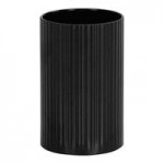 Cal-Mil 100 oz. Black Ribbed Melamine Crock / Condiment Jar 24020-5-13 Cal-Mil 100 oz. Black Ribbed Melamine Crock / Condiment Jar 24020-5-13