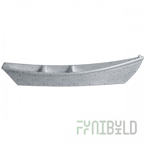 G.E.T. Enterprises BT320G Bugambilia 3.6 Qt. Classic Textured Finish Gray Granite Resin-Coated Aluminum Deep Boat with Dividers
