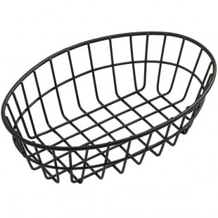 American Metalcraft GOVB69 Black Oblong Wire Basket - 6 American Metalcraft GOVB69 Black Oblong Wire Basket - 6