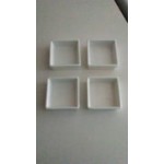 10 Strawberry Street WTR-35SQ Whittier 1 oz. White Porcelain Sauce Dish - 36/Case