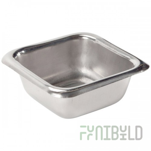 American Metalcraft SSC15 1.5 oz. Stainless Steel Square Sauce Cup - 12/Case