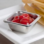 American Metalcraft SSC15 1.5 oz. Stainless Steel Square Sauce Cup - 12/Case