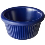 Acopa 2 oz. Blue Fluted Melamine Ramekin - 12/Case Acopa 2 oz. Blue Fluted Melamine Ramekin - 12/Case