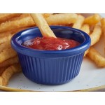 Acopa 2 oz. Blue Fluted Melamine Ramekin - 12/Case Acopa 2 oz. Blue Fluted Melamine Ramekin - 12/Case