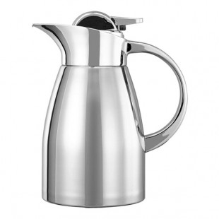 Service Ideas Elite Stainless Touch 1 Liter Stainless Steel Insulated Carafe / Server LVP1000