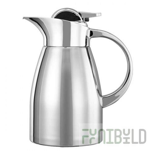 Service Ideas Elite Stainless Touch 1 Liter Stainless Steel Insulated Carafe / Server LVP1000