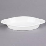 Tuxton BWN-150 17 oz. White Oval China Rarebit - 12/Case