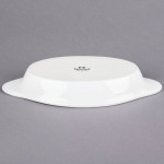 Tuxton BWN-150 17 oz. White Oval China Rarebit - 12/Case