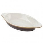 Tuxton BWN-150 17 oz. White Oval China Rarebit - 12/Case