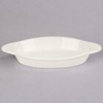 Tuxton BWN-150 17 oz. White Oval China Rarebit - 12/Case