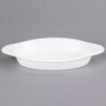Tuxton BWN-150 17 oz. White Oval China Rarebit - 12/Case