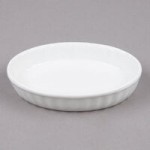 Tuxton BWN-150 17 oz. White Oval China Rarebit - 12/Case
